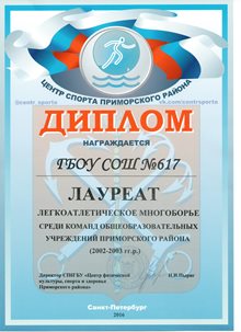 2016-2017 Легкоатлетическое многоборье 2002-2003 г.р.
